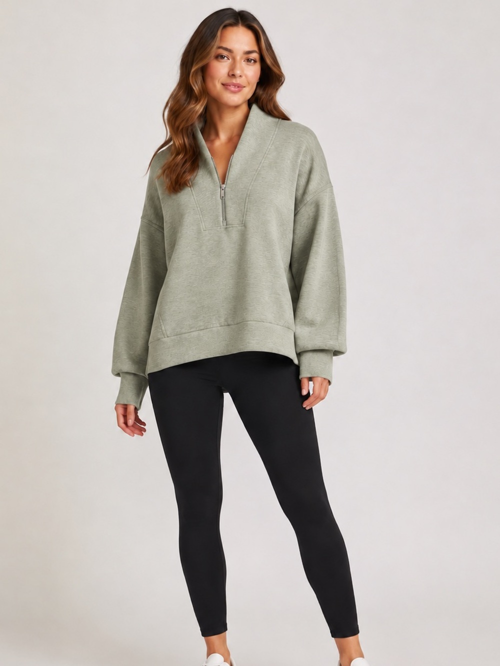 SPANX AirEssentials Shawl Collar Half Zip Large